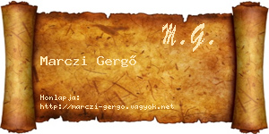 Marczi Gergő névjegykártya